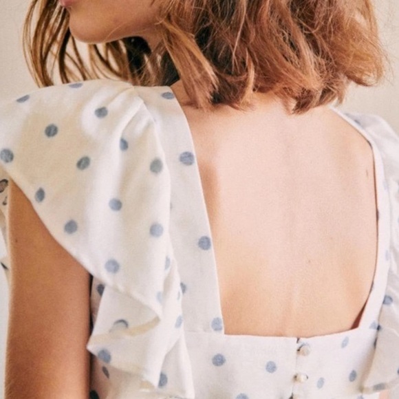 Sezane Forta Blouse In Ecru - Picture 2 of 7